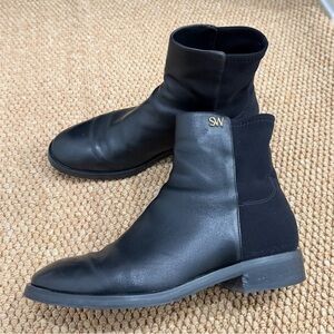 Stuart Weitzman Black Ankle Boots